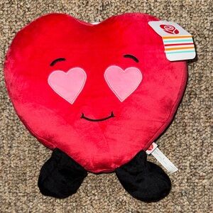 American Greetings Heart-Shaped Pillow - Red and Black
